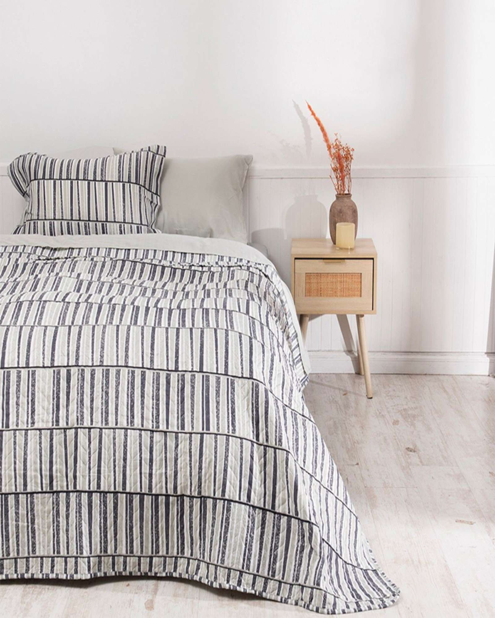 Cubrecama Quilt Mas Juego De Sábana Liso King Mashini