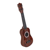 Magideal - Ukelele De Juguete Para Niños, Mini Guitarra De 4 Cuerdas Para Niños, Habilidades Clásicas, Mejora De La Música, Dados De Juguetes Educativos Para Niñ , Rojo Marrón