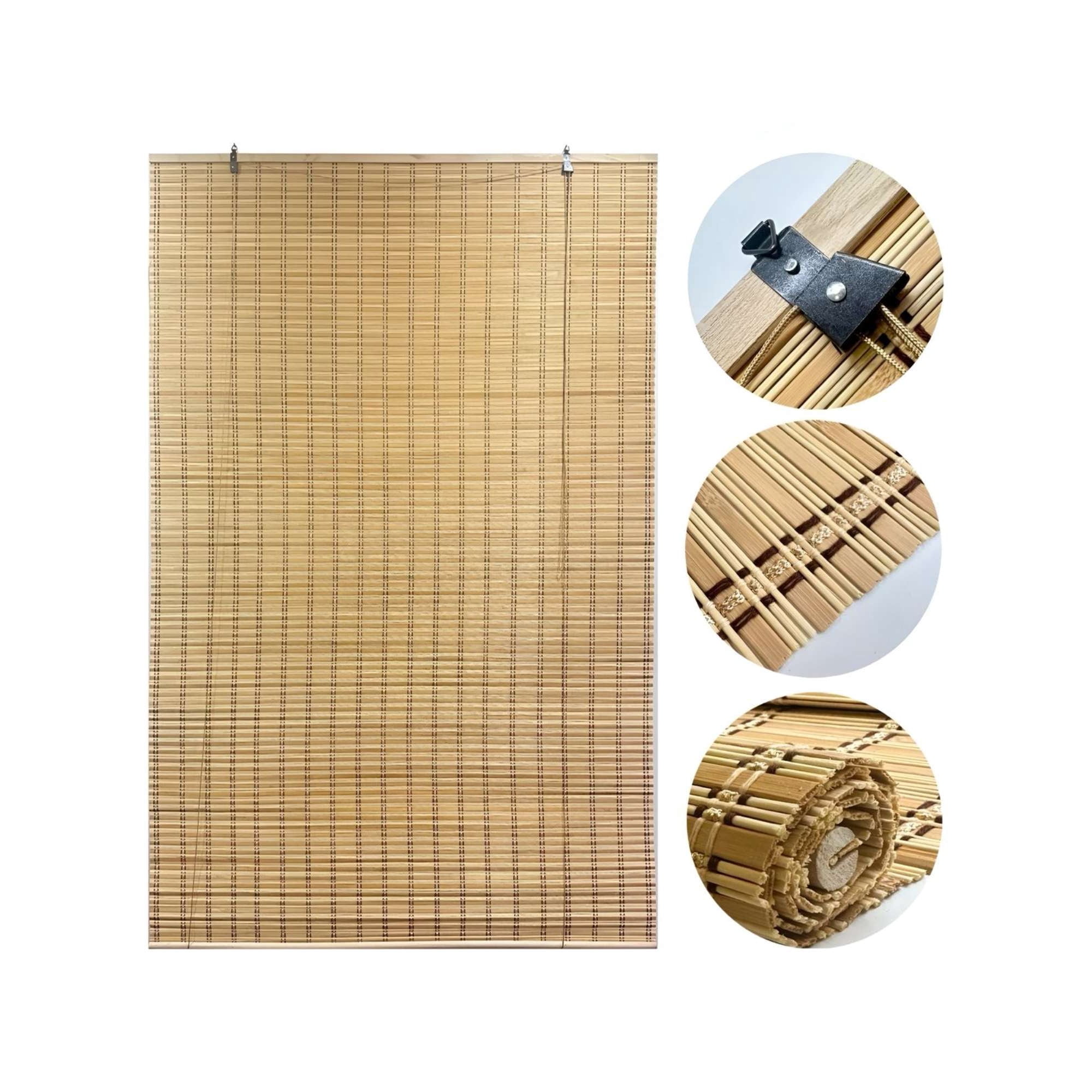 Todo Para El Hogar - Cortina Roller Bambu 150x180 Esterilla Enrollable