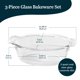 thumbnail image 3 of Cazuelas Libbey Set de 3 Piezas de Fuente de Vidrio Apilable, 3 of 7