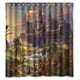 thumbnail image 1 of Cortina de ducha de Temple Destruction Palms, un mundo diferente, con ganchos, tamaño 66 x 72 pulgadas, 1 of 3