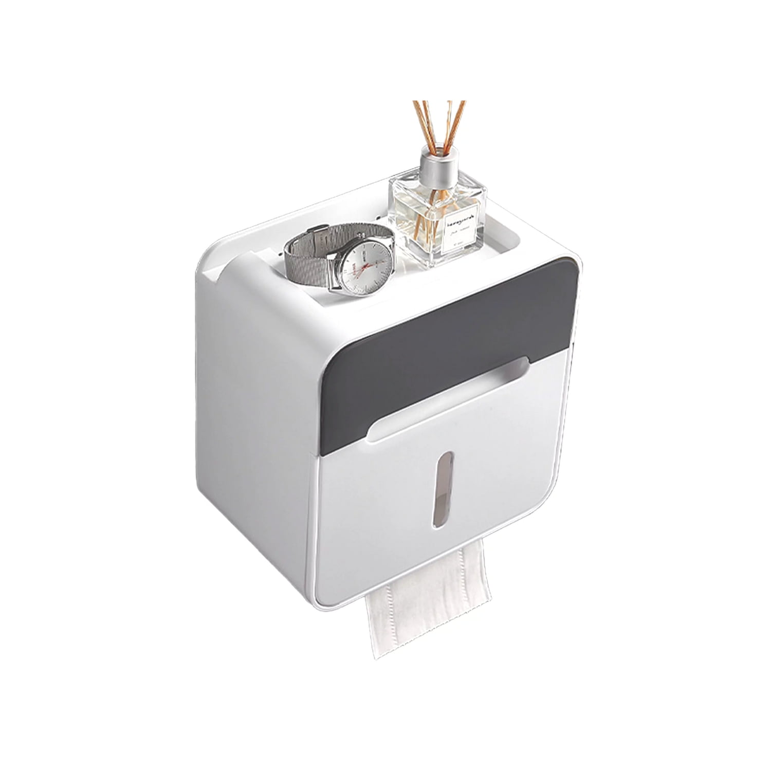 Importclick - Dispensador Organizador Papel Higiénico Pañuelos Gris