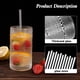 thumbnail image 4 of Juego de vasos Dingerjar estilo hobnail de 480 ml (16 oz) con pajillas, 12 piezas, 4 of 8