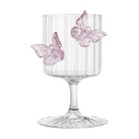 Bothyi - Tazón De Helado Con Base Y Forma De Copa De Mariposa Para Fiestas, Restaurantes Y Hogares, A Rayas