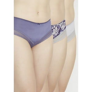 Pack 3X Pantaleta Microfibra P314.024 Gri Talla Xl Kayser