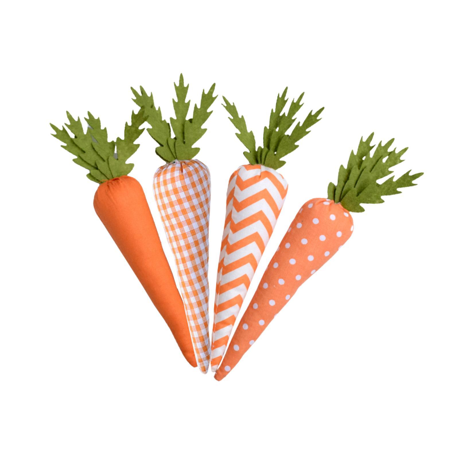 Bothyi - 4 Adornos De Zanahoria De Pascua, Decoración Decorativa De Pascua Para Sala De Estar, Hogar, Cafetería, Serie Naranja