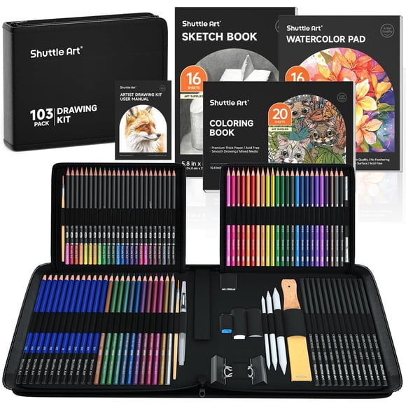 Set de Dibujo Shuttle Art 103 Piezas Profesional
