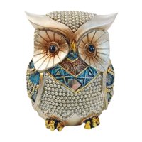 Magideal - Estatua Decorativa De Búho Búho En Miniatura Figura Gabinete De Figuras De La Oficina Del Jardín Del Jardín Del Jardín Del Jardín Del Estantería Del Plata