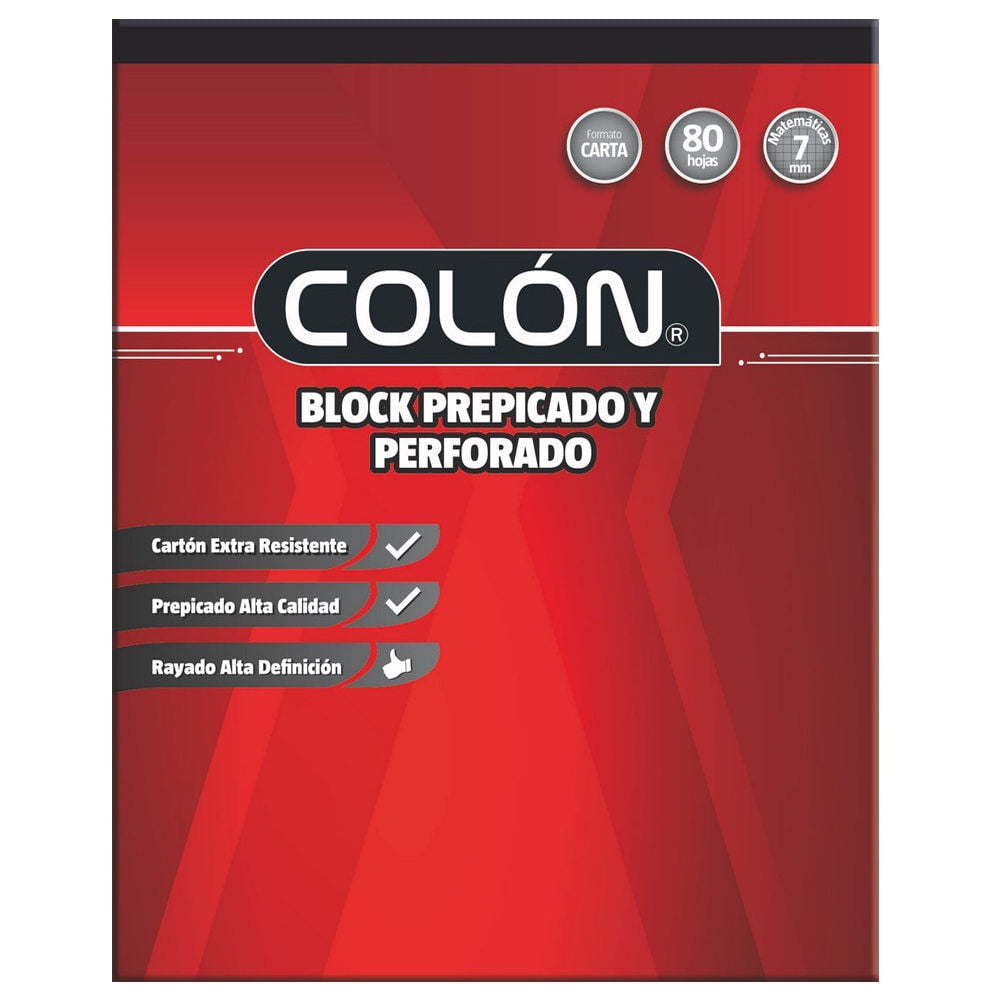 Colon - Block Carta Matemática 80 Hojas