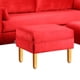 thumbnail image 4 of Sofá Sky 2 Cuerpos Más 2 Pouf Felpa Rojo, 4 of 5