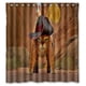 thumbnail image 1 of Cortina de ducha de El Gato con Botas, juego de cortinas de baño con ganchos, tamaño 66 x 72 pulgadas, 1 of 3