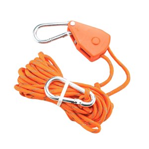 Ioensy - Polea De Trinquete Colgador De Cuerda Regulador De Polea De Toldo Cordón De Cordón Profesional 5M Naranja