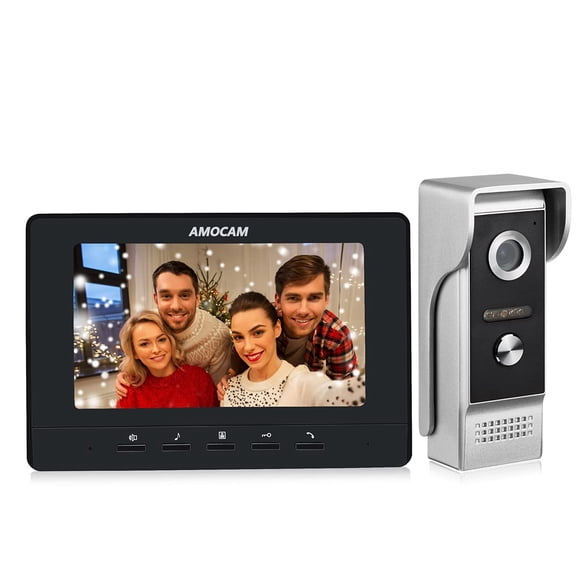 Sistema de videoportero AMOCAM, kit de timbre cableado con monitor de 7 pulgadas