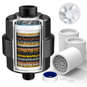 Filtro De Cabezal De Ducha Sr Sun Rise De 20 Etapas Para Agua Dura