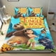 thumbnail image 1 of El Libro de la Selva Conjunto de sábanas temático, trío de piezas, cómodo y amigable con la piel, diseño único, regalo de decoración para el hogar para familiares, amigos y fans,140cm *210cm, 1 of 6