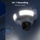 thumbnail image 2 of Cámara con reflector de seguridad AOSU con cable 3K UHD 360° para exteriores, 2 of 9