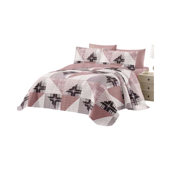 Cubrecama Quilt reversible Elegante y liviano plaza y media