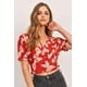 thumbnail image 2 of Top Corto con Escote en V y Mariposa, Fruncido en la Espalda y Cintura, 2 of 4