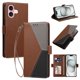 thumbnail image 2 of Funda Cartera Tricolor para iPhone 16 con Ranuras para Tarjetas, Marrón, 2 of 6