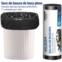 Aileda Bolsa De Basura Pequeña 50X70 Cms - Excelente Calidad 1 Rollo Con 11 Unidades