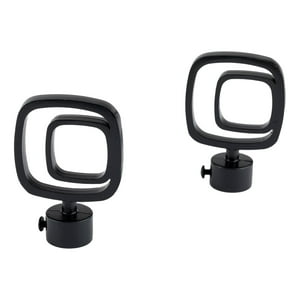 Metalhsa - Pack 2 Terminales Cuadro Doble Negro 28 Mm