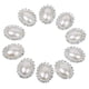 thumbnail image 1 of 10 Botones De Perlas De Diamantes De Imitación De Cristal FLATBACK Adorno Artesanía Decoración Ovalada, 1 of 3
