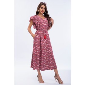 Likeshop - Vestido Largo Primavera Mujer Manga Corta Cuello V Calidad 271