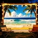 thumbnail image 3 of Fondo PURYOUNY 300x210 cm Fiesta Tropical de Playa Luau, 3 of 7