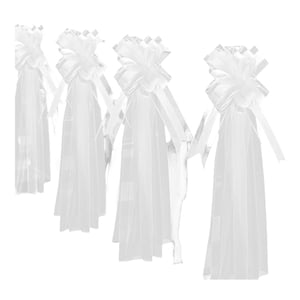 Magideal - 4 Lazos Para Bancos De Boda, Lazos Para Sillas, Suministros De Arte Hechos A Mano, Manualidades De Bricolaje, Decoración De Sillas De Boda, Decoración