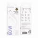 thumbnail image 2 of Cable Borofone BX111 USB-C a USB-C 60W Blanco, 2 of 2
