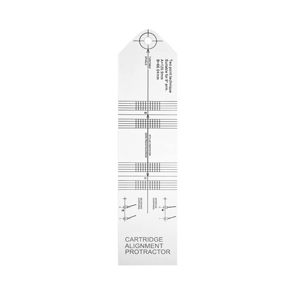 Protractor de alineación para púa sdroceRyaM 21 × 5 cm – Calibración de vinilo