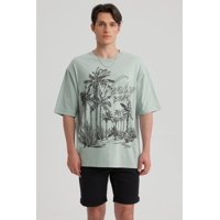 Fashionspark - Polera Hombre Print Oversize Verde - Ll
