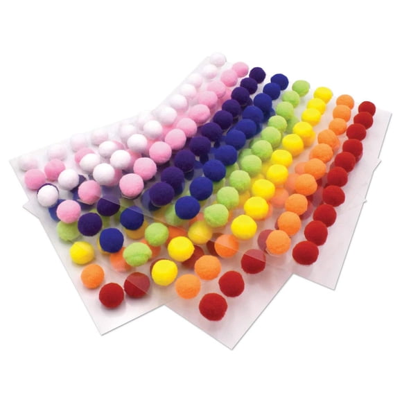 Equipo didáctico Creativity Street Peel & Stick Pom-Pons