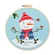 thumbnail image 4 of Kit De Inicio De Bordado Navideño Con Bastidor De Bordado Para Principiantes, Punto De Cruz, Muñeco De Nieve, 4 of 5