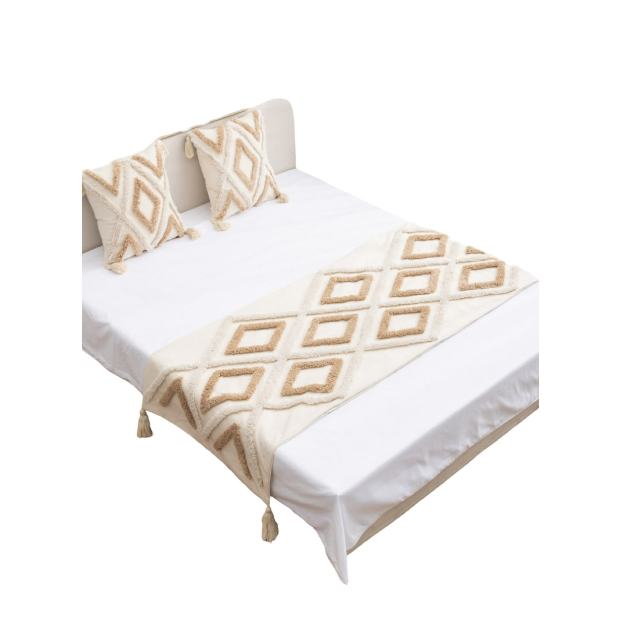 Todo Para El Hogar - Set De Piecera Mas 2 Fundas Boho Elegantes