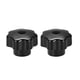 thumbnail image 1 of Uxcell 2 Piezas de Perillas de Agarre de Estrella con Inserto de Latón Roscado Hembra Negro M10 x 48.5mm, 1 of 4