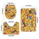 thumbnail image 3 of Emoji Juego de 3 alfombras de baño de coral fleece: tapete de baño + alfombra de inodoro en forma de U + funda de tapa de inodoro en forma de O, 3 of 6