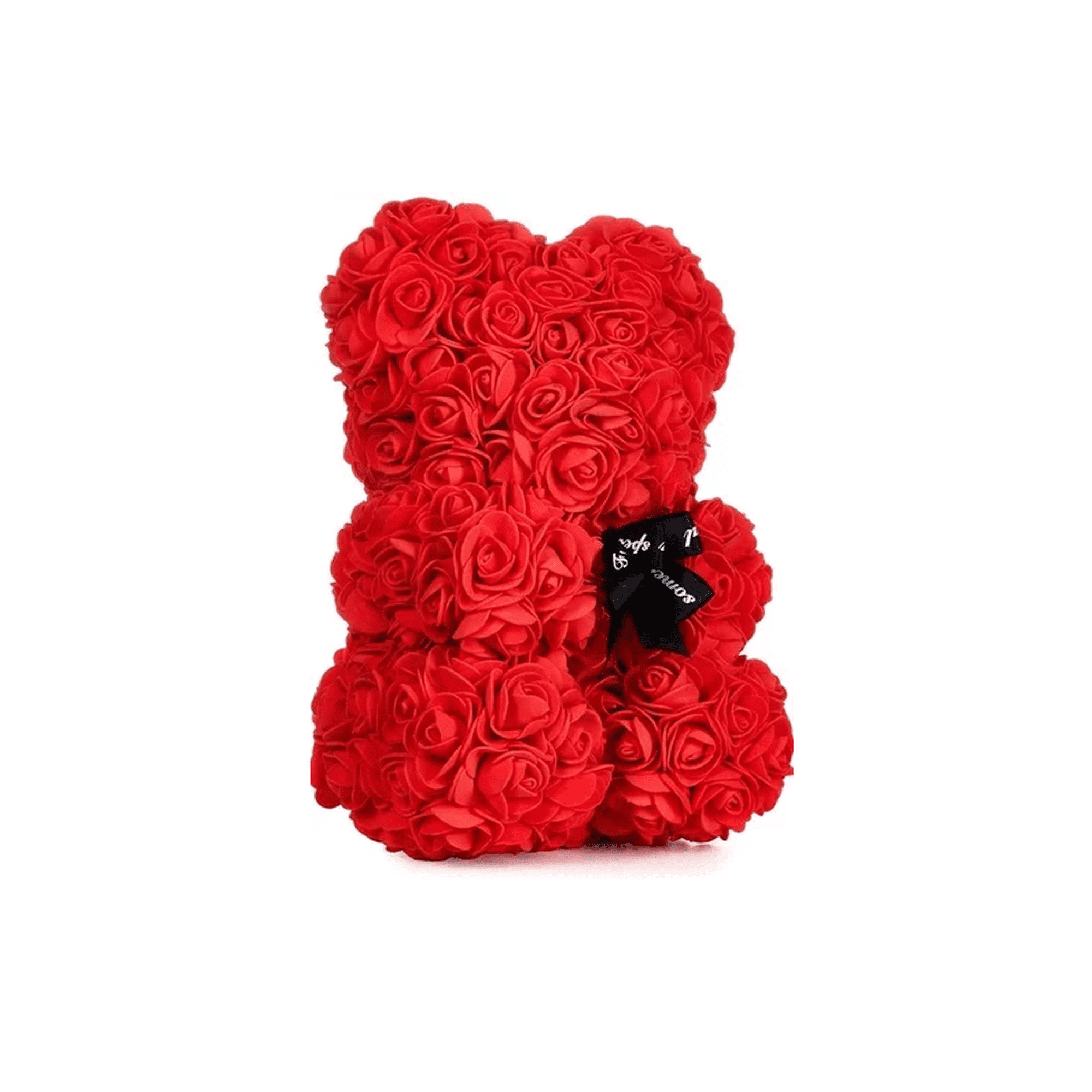 Genérico - Oso De Flores Artificiales, Osito De Rosas Rojo