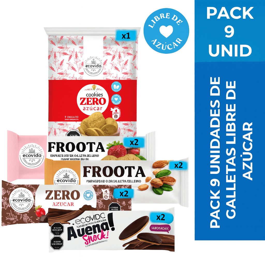 Ecovida S.a - Pack Galletas Sin Azúcar 9unid
