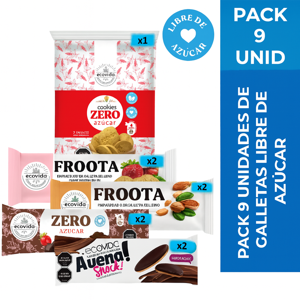 Ecovida S.A - Pack Galletas Sin Azúcar 9Unid