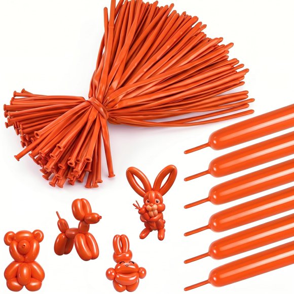Paquete de 100 globos YXYL Naranja 260 Long (11,8 pulg.)