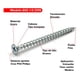 thumbnail image 2 of 5 Caja Tornillo Volcanit Wisefix P/fina Zincado 8x2 1/2 500u, 2 of 7
