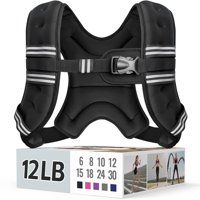 Chaleco Pesado Zeerun De 5,4 Kg Para Mujeres Y Hombres, 12 Libras, Negro