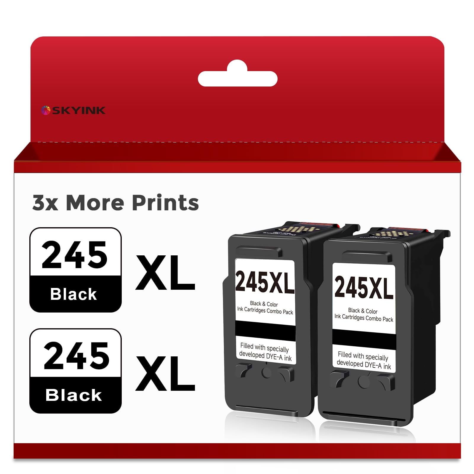 Cartucho De Tinta Skyink 245xl Negro, Paquete De 2 Unidades Para Impresora Canon