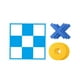 thumbnail image 3 of Juego De Ajedrez Tic TAC Toe Naught And Crosses Para Fiesta Favor Ni?os Al Aire Libre Interior Azul Y Blanco, 3 of 5