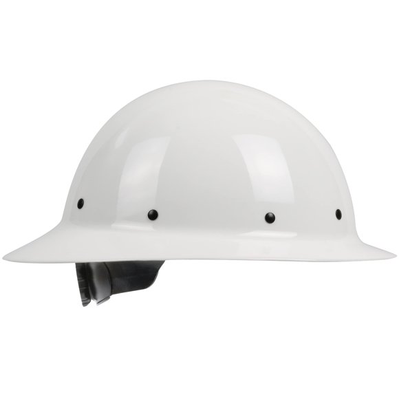 Casco Dynamic WolfJaw de fibra de vidrio de ala completa, blanco