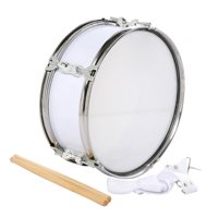 Magideal - Tambor De Música De Tambor De 13 Pulgadas, Instrumentos Musicales De Aprendizaje Musical Profesional Instrumento De Percusión Para Niños Adolescentes , Blanco