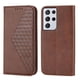 thumbnail image 2 of Funda Flip FOXDOCK para Samsung Galaxy S21 Ultra , Estilo Billetera con Diseño Rombo, Correa de Mano y Soporte, Uso Diario, 2 of 6