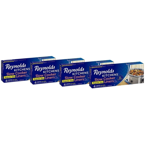 Revestimientos para olla de cocción lenta Reynolds Kitchens, paquete de 4 unidades, 33 x 53 cm