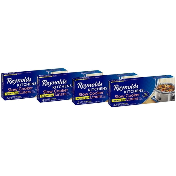Revestimientos para olla de cocción lenta Reynolds Kitchens, paquete de 4 unidades, 33 x 53 cm